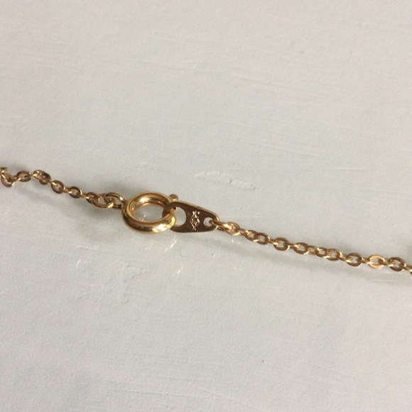 Vintage Kelly Waters Brushed Gold Engraved “J” Disc Necklace - Picture 7 of 7